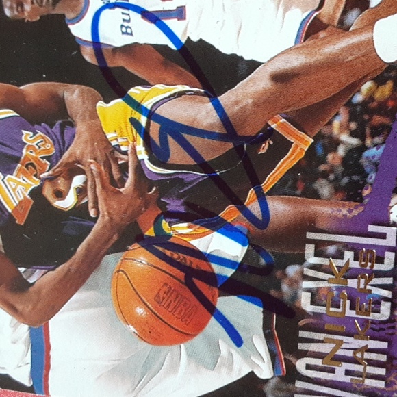 AUTOGRAPHED Nick Van Exel Los Angeles Lakers NBA Basketball Card - Picture 1 of 3